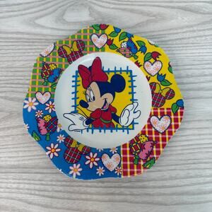 Trudeau Disney Minnie Mouse Melamine Plate Vintage Dinnerware Colorful Retro 90s